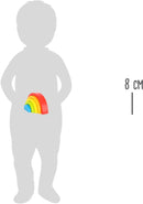 small foot Holzbausteine Regenbogen, Babymotorikspielzeug mit fünf Formen, ideales Greif - und Stapelspiel,10585, 1 Jahr to 99 Jahre