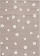 B-Ware Jimri Kinderteppich Läufer Teppich Kinderzimmer Beige Dots Punkte 80 X 150 Cm