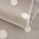 B-Ware Jimri Kinderteppich Läufer Teppich Kinderzimmer Beige Dots Punkte 80 X 150 Cm