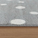 B-Ware Jimri Kinderteppich Spielteppich Kinderzimmer Jugendzimmer Dots Grau 80 X 150 Cm