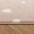 B-Ware Jimri Kinderteppich Läufer Teppich Kinderzimmer Bär Hase Panda Hellrosa 80x150cm