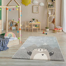 B-Ware Jimri Kinderteppich Spielteppich Teppich Bär Kinderzimmer Mint Türkis 80x150 Cm