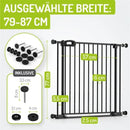 B-Ware Bomi Türschutzgitter Treppengitter Kindergitter Merle Extra Flach 79 87 Cm Xxl