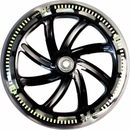 Muuwmi Scooter Roller Cityroller Kickroller Kinderfahrzeug 180 Leuchtrollen Blau B-Ware - 4260341183374