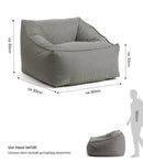 B-Ware Mokebo Sitzsack Sessel 'Der Sunnyboy' Outdoor Lesestuhl Steingrau