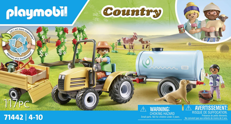 Playmobil Country 71442 Traktor mit Anhänger und Wassertank