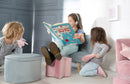 Kindersofa 'Lil Sofa' - Bequeme Kindercouch mit Holzfüßen - Samtstoff hellblau