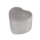 Kinderhocker in Herzform 'Lil Sofa', bequemer Hocker mit grauem Samtstoff bezogen, Pouf