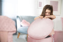 Kinderhocker mit Aufbewahrungsfunktion 'Lil Sofa', oval, bequem, mit Samtstoff bezogen, Mauve
