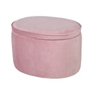 Kinderhocker mit Aufbewahrungsfunktion 'Lil Sofa', oval, bequem, mit Samtstoff bezogen, Mauve