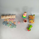 Bundle Set von 5 Holzspielzeug Nimmersatt, Stapelturm & Kugelbahn