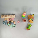 Bundle Set von 5 Holzspielzeug Nimmersatt, Stapelturm & Kugelbahn