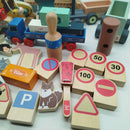 Bundle Holz Fahrzeuge Tiere Schilder