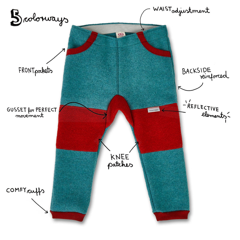 Kids boiled wool pants