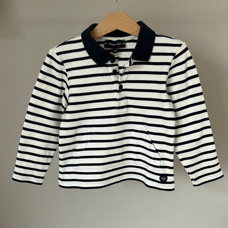 Amor Kids Sweatshirt with Polo Collar - Size 98/104