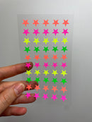 Paper Poetry • Sticker Sterne neon • 4 Blatt