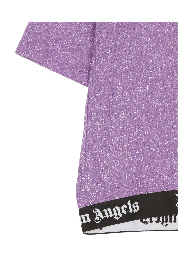 Palm Angels T-Shirt Glitzer Metallic