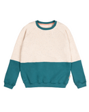 Unisex Sweater - Bio Pullover aus Kuschelsweat | Mika mit Blau Petrol