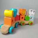 myToys Holzspielzeug-Bundle: Tierzug und Klopfbank