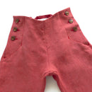 kronjuwel Kinderhose Leinenhose Größe 128/134 himbeerrot Upcycling