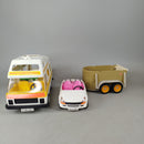 Playmobil & Schleich Bundle Camper Cabrio Anhänger mit Figur