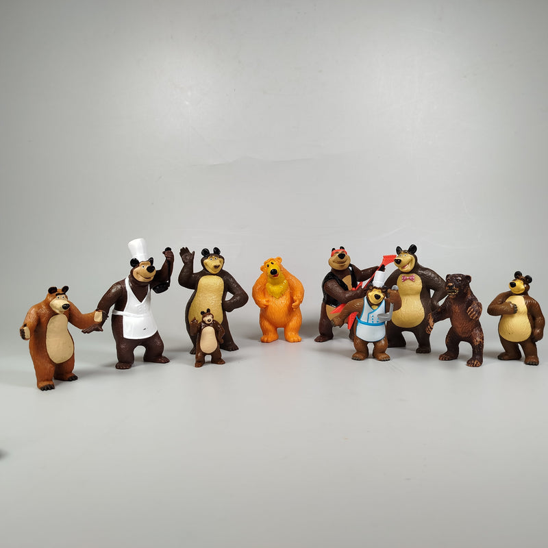 Diverse Bear Characters from Animation and Wildlife (10 Stück)