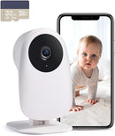 nooie Babyphone Kamera, Babyphone mit Kamera und SD Karte, WLAN Kamera Indoor mit APP und 2K HD Nachtsicht Gegensprechfunktion Kompatibel mit Alexa...