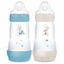 MAM Easy Start Anti-Colic Flasche 2+ Monate mittlerer Durchfluss (2 x 260 ml) Ocean + Sand – Flasche zur Reduzierung von Koliken und Beschwerden des Babys – Babyflasche zum Stillen geeignet