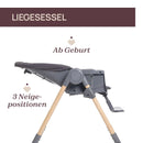 Chicco Polly Essential, Kinderhochstuhl für Babys Von 0 Monaten bis 15 kg, 3 Neigepositionen, 7 Höhenstufen, verstellbarer Fußstütze, Kompakt verstaubar, Modernes Design, Dunkelgrau