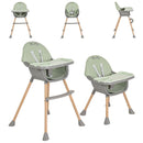 Moni Kinderhochstuhl Biscotti 2 in 1 Kinderstuhl Anti-Rutsch-Füße Doppeltablett