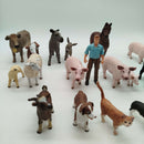Schleich Bundle Bauernhof Set von 19 Tiere & Menschen