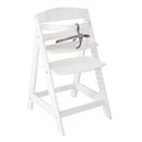 roba Treppenhochstuhl Sit Up III - Mitwachsender Baby Hochstuhl - ab 6 Monaten - Kinderhochstuhl aus Holz weiß - Stuhl bis 50 kg belastbar