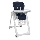 Chicco Polly Magic Relax Hochstuhl für 0 Monate - 3 Jahre (15 kg), verstellbar mit 4 Rädern, neigbar zur Babywippe, kompakte Verriegelung, Spielleiste und Sitzkissen, blau