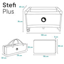LIONELO Stefi Plus 2-in-1 Reisebett und Laufstall bis 15 kg Babybett Kinderreisebett mit Matratze Seitlicher Eingang mit Reißverschluss Hochwertige Sc