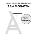hauck Holz Essbrett für Alpha+ & Beta+ Holzhochstuhl Alpha Wooden Tray, für Kinder 6-36 Monaten, Esstisch aus FSC® zertifiziertem Buchenholz mit Erhöhtem Rand (Dark Grey)