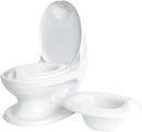 Nuby Dr. Talbot's - My Real Potty - Kinder Töpfchen mit Spülgeräusch - Toilettentrainer für Kinder - mit echtem Sound und Batterien sind im Lieferumfang enthalten - Toilette Grau und Weiß - 18+ Monate