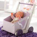roba Puppenwagen 'Fienchen', zur Tragetasche für Puppenbabys umfunktionierbar, inkl. textile Ausstattung, flieder/weiß
