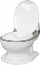 Nuby My Real Potty Töpfchen mit Spülgeräusch, Toilettentrainer Für Kinder ab 18 Monaten, grau , 1er Pack