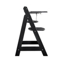 roba Essbrett - Erweiterung für Hochstuhl Sit Up Flex - Kompatibel mit Gurtsystem und Hochstuhlauflagen - ab 6 Monaten - Holz massiv,schwarz - für 'Sit Up Flex'