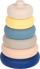 small Foot Silikon Stapelturm, 6-teilig, BPA-frei, Lernspielzeug für Bad und Sandkasten, für Kleinkinder ab 1 Jahr, 12749