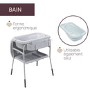 Chicco Cuddle & Bubble Ergonomische Babywanne mit Ständer und Wickeltisch mit Auflage und Weichem Reduzierkissen