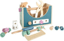 small foot Werkzeugkasten 2 in 1 "Nordic", Rollenspielzeug ab 3 Jahren, mit Kinderwerkzeugen aus Holz, 12213