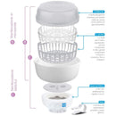 MAM Elektrischer Sterilisator und Express-Flaschenwärmer, elektrischer oder mikrowellengeeignet, enthält 1 Flasche Easy Start Anti-Colic 160 ml und 1 Start Nanò Schnuller 0-2 Monate