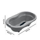 Rotho Babydesign TOP Badewanne - recycelt - Badewanne - Babybadewanne - Kinderbadewanne - Duschbadewanne - grau