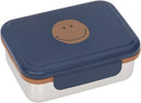 LÄSSIG Kinder Brotdose Edelstahl Lunchbox Frühstücksbox Nachhaltig Kindergarten Schule/Lunchbox Stainless Steel Little Gang Smile navy