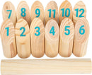 Small Foot - Holz-Kubb mit Zahlen-Wurfspiel im Beutel, 13-tlg.