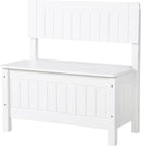 roba Banc-Coffre à Jouets pour Enfant en Bois - Banc de Rangement - Fermeture Douce - Blanc