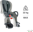 OKBABY 10+ - Fahrradsitz hinten für Kinder bis 22 kg mit Liegefunktion - Schwarz und Grau