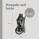 Inglesina Zenit Kompakter Kinderwagen, Grau, Hervorragende Leistung, Bequem, bis zu 22kg, Große Räder, Geräumiger Sitz, Amazon Exklusiv