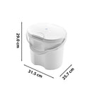 Rotho Babydesign TOP Windeleimer - recycelt - Windeleimer - geruchsdicht - ohne Nachfüllkasetten - Wickeleimer - weiss